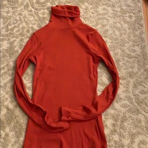 Orange turtleneck